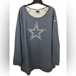 Nike Blue Scoopneck Dallas Cowboy Star Graphic Sweatshirt